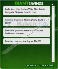 Giant Savings Adware