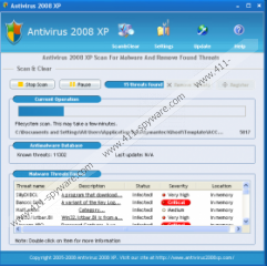 remove Antivirus XP 2008 Antivirus XP 2008